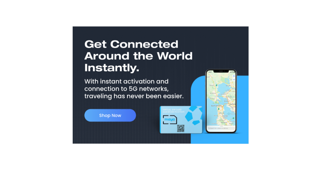 Get connected around the world instantly. With instant activation and connection to 5G networks, travelling has never been easier. Shop now!