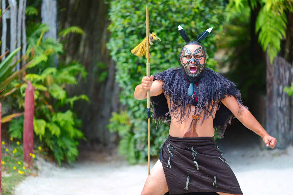 Maori tribes traditional greeting show
