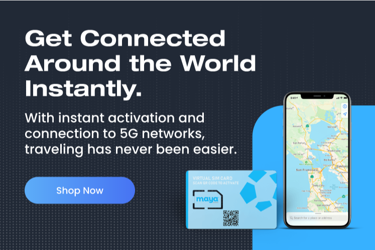 Get connected around the world instantly. With instant activation and connection to 5G networks, travelling has never been easier. Shop now!