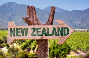 New Zealand, wooden sign
